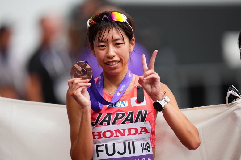 【東京2025世界陸上】DAY7 女子20km競歩決勝　3位銅メダル 藤井菜々子（エディオン）