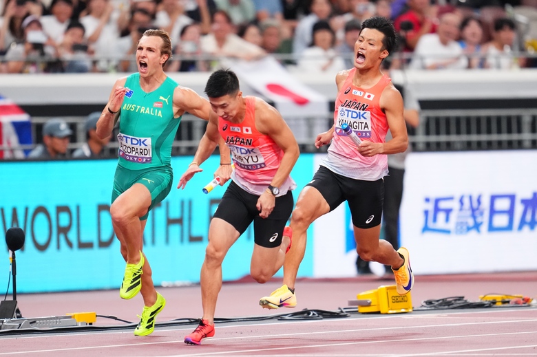 【東京2025世界陸上】DAY7 男子4×100mリレー予選 栁田大輝(東洋大学)