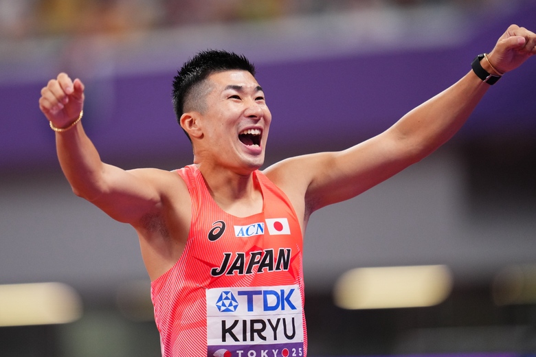 【東京2025世界陸上】DAY7 男子4×100mリレー予選 桐生祥秀(日本生命)