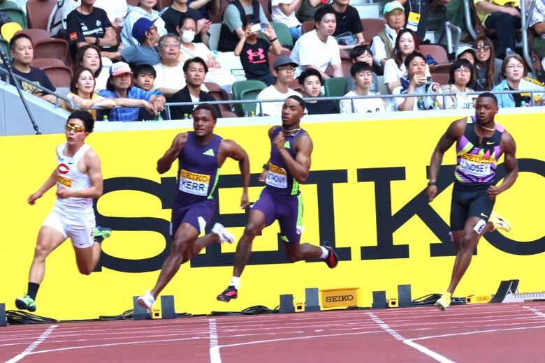 【セイコーGGP】男子 200m:アメリカ勢がワンツーフィニッシュ、鵜澤 飛羽(JAL)が3位で日本人最高位