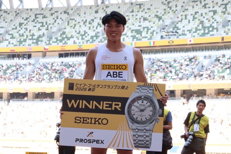 【セイコーGGP】男子 110mH:阿部 竜希(エターナルホスピタリティG・日本)が13秒26で優勝。4着の野本 周成(愛媛競技力本部・日本)と共にアジア大会派遣設定記録を突破
