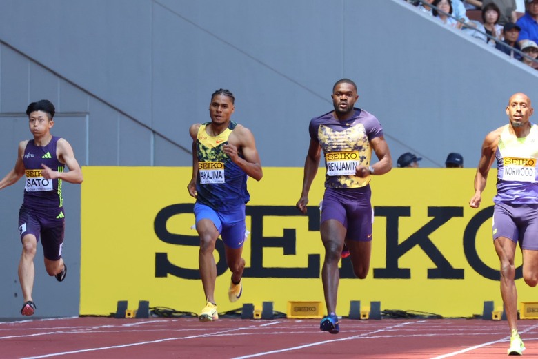 【セイコーGGP】男子 400m タイムレース 2組:ライ ベンジャミン(アメリカ)が1着、中島 佑気ジョセフ(富士通・日本)は4着に