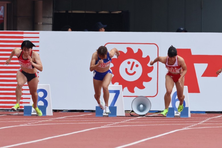 【第110回日本選手権】女子100m 予選2組