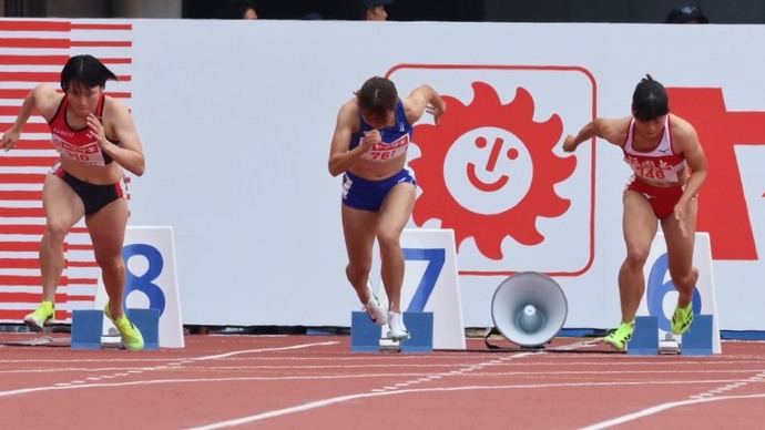 【第110回日本選手権】女子100m　予選2組
