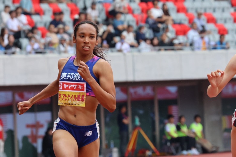 【第110回日本選手権】女子100m 予選3組
