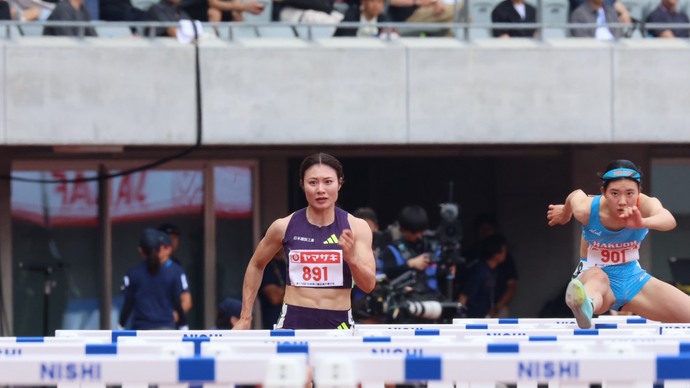 【第110回日本選手権】女子100mハードル　予選1組