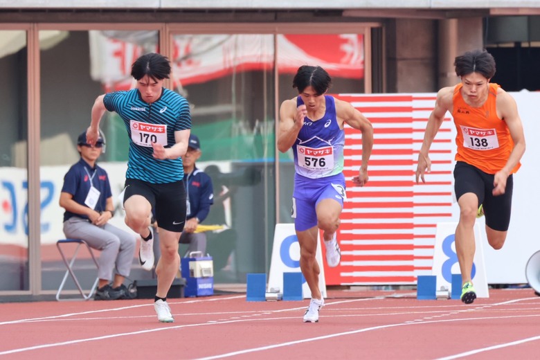 【第110回日本選手権】男子100m 予選6組