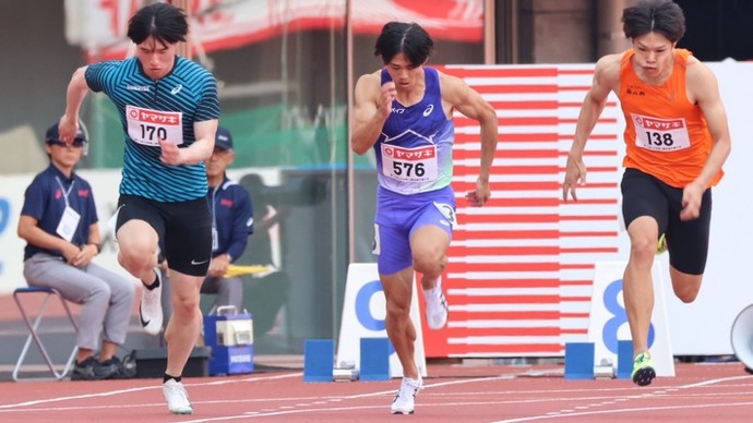 【第110回日本選手権】男子100m　予選6組