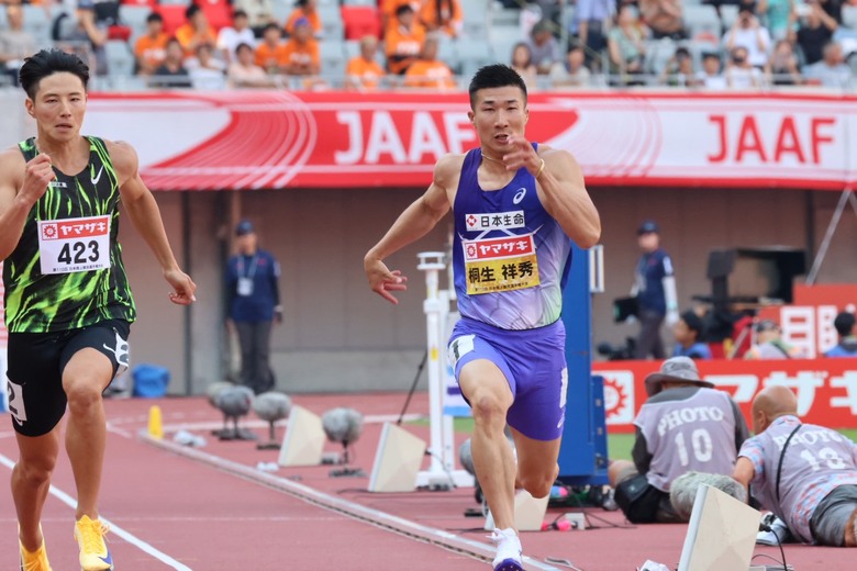 【第110回日本選手権】男子100m 予選7組:桐生祥秀が全体2位で準決勝に進出