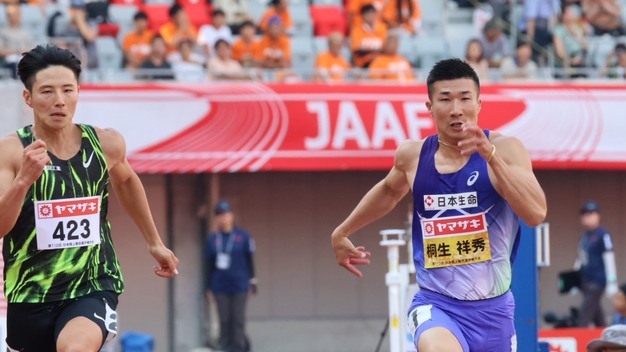 【第110回日本選手権】男子100m　予選7組：桐生祥秀が全体2位で準決勝に進出