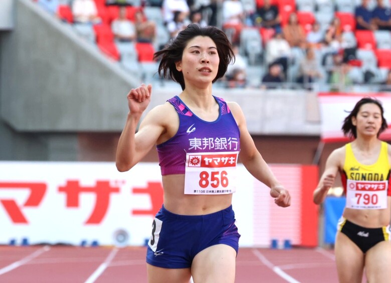 【第110回日本選手権】女子400m 予選1組:松本奈菜子が余裕を見せて1着で決勝進出