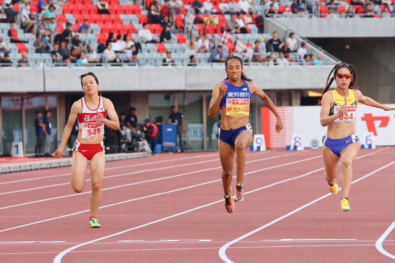 【第110回日本選手権】女子100m 準決勝2組