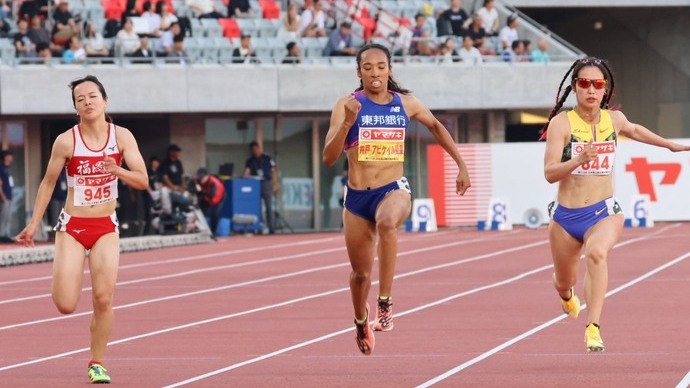 【第110回日本選手権】女子100m　準決勝2組