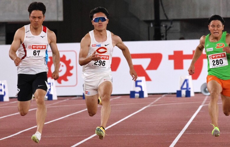 【第110回日本選手権】男子100m 準決勝1組