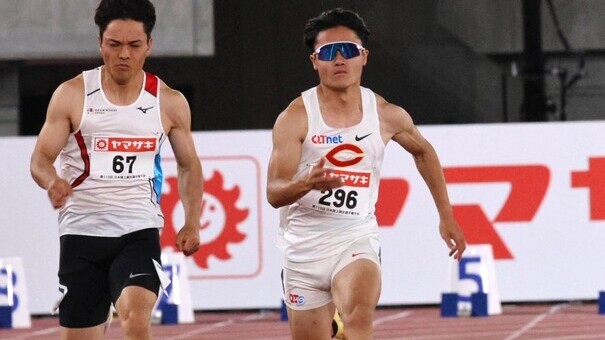 【第110回日本選手権】男子100m　準決勝1組
