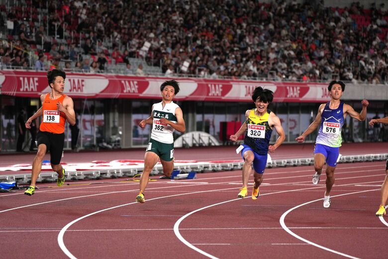 【第110回日本選手権】男子100m 準決勝2組