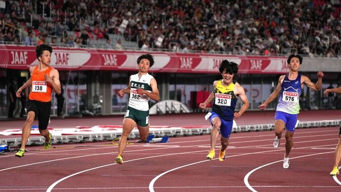 【第110回日本選手権】男子100m　準決勝2組