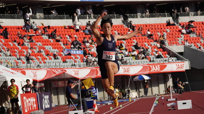 【第110回日本選手権】男子三段跳　決勝：宮尾真仁が優勝で、アジア大会日本代表に内定！