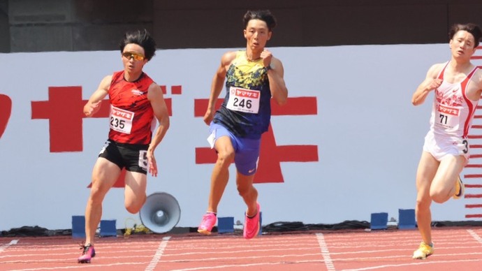 【第110回日本選手権】男子200m　予備予選3組