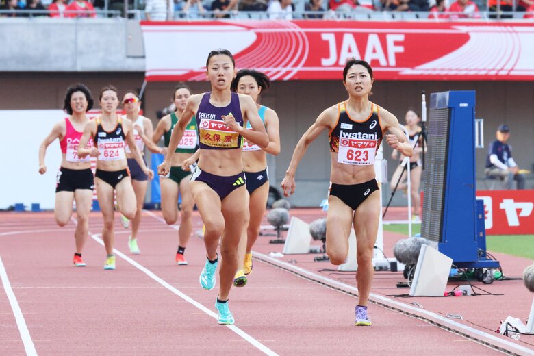 【第110回日本選手権】女子800m　決勝：フィニッシュライン目前のデッドヒート