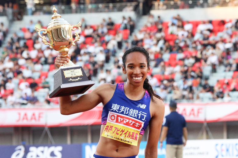 【第110回日本選手権】女子100m　決勝：井戸アビゲイル風果（東邦銀行・福　島）が大会連覇達成