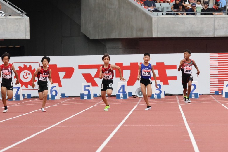【第110回日本選手権】男子小学生100m オープン3組