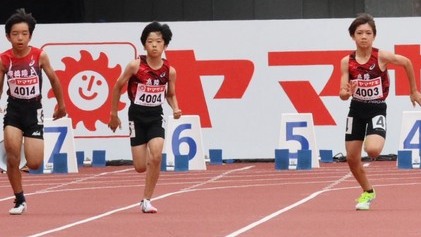 【第110回日本選手権】男子小学生100m　オープン3組