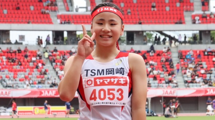 【第110回日本選手権】女子小学生100m　オープン1組