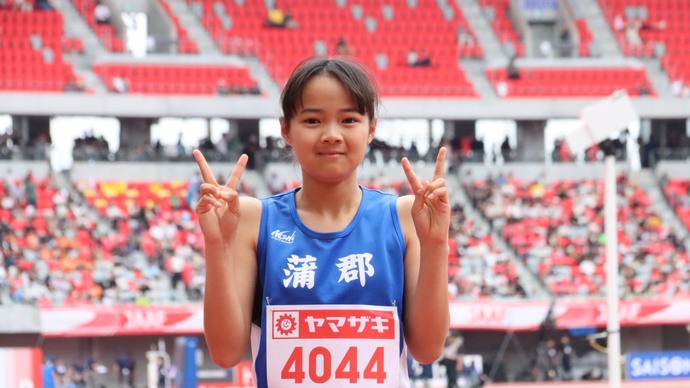 【第110回日本選手権】女子小学生100m　オープン2組