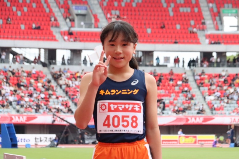 【第110回日本選手権】女子小学生100m オープン3組