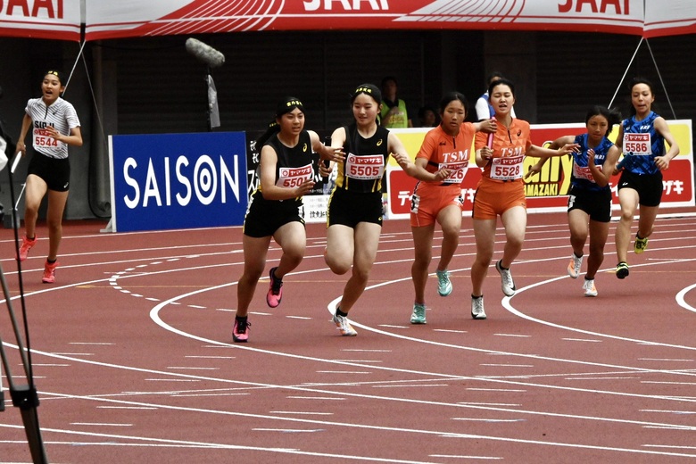 【第110回日本選手権】女子中学生4×100mR オープン1組