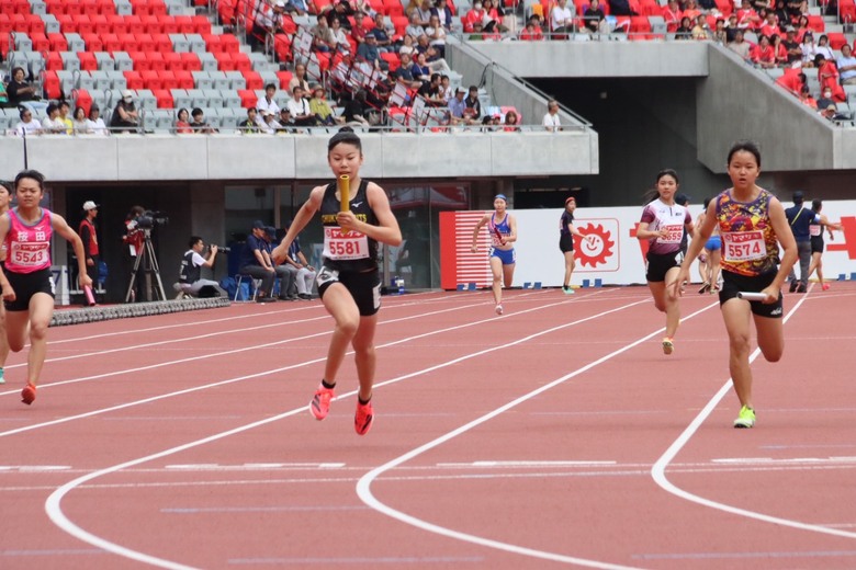 【第110回日本選手権】女子中学生4×100mR　オープン2組