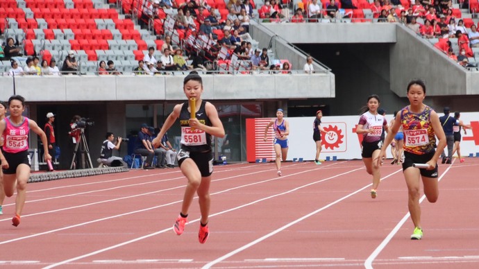 【第110回日本選手権】女子中学生4×100mR　オープン2組