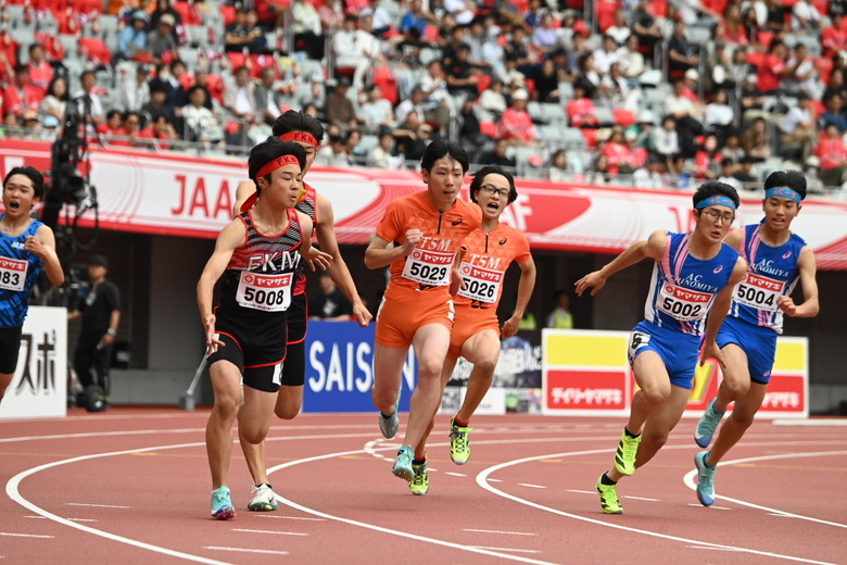 【第110回日本選手権】男子中学生4×100mR オープン1組
