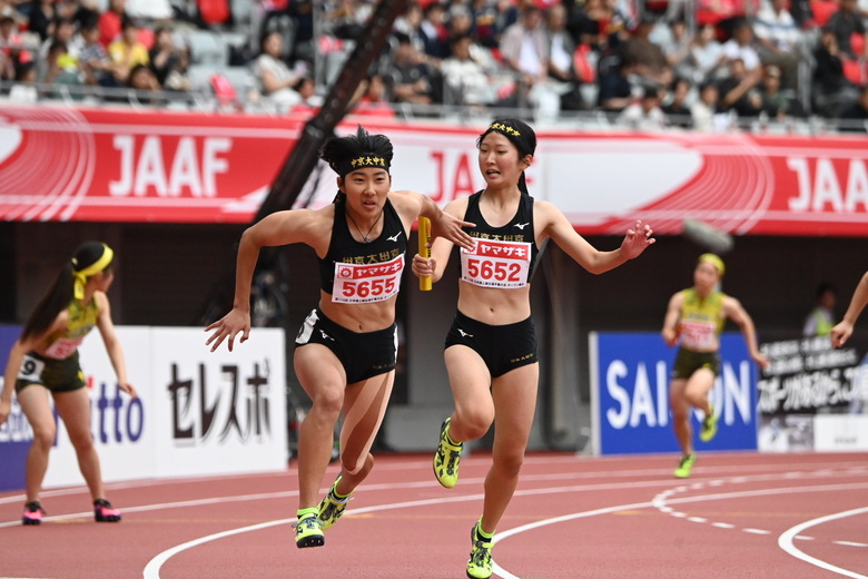 【第110回日本選手権】女子高校生4×100mR オープン1組