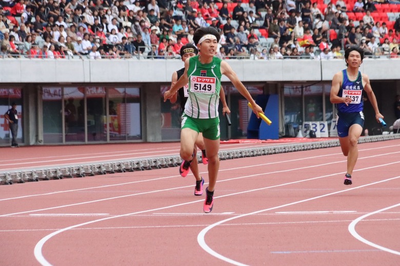 【第110回日本選手権】男子高校生4×100mR オープン1組