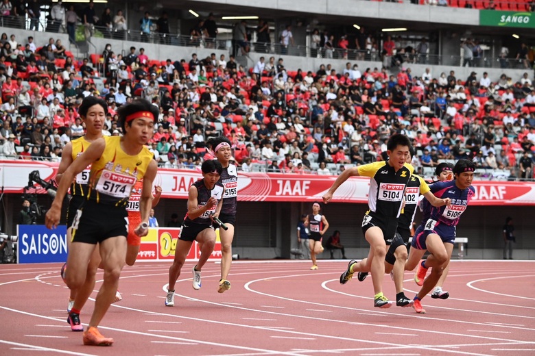 【第110回日本選手権】男子高校生4×100mR オープン2組