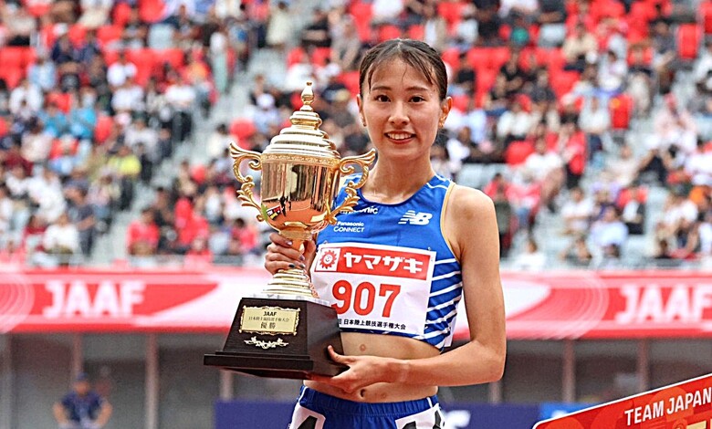 【第110回日本選手権】女子3000m障害物　決勝：大会新記録で優勝し、アジア大会に内定した齋藤みう（ パナソニック・神奈川）