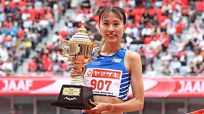 【第110回日本選手権】女子3000m障害物　決勝：大会新記録で優勝し、アジア大会に内定した齋藤みう（ パナソニック・神奈川）