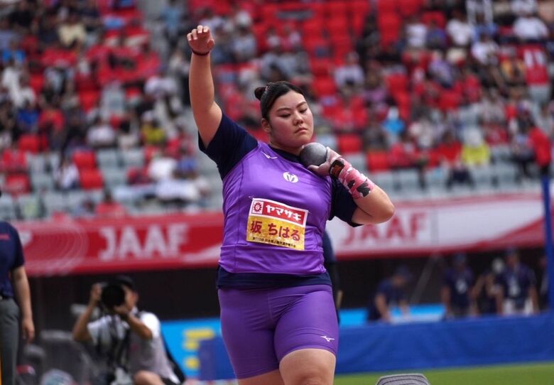 【第110回日本選手権】女子砲丸投　決勝：16ｍ台を記録した坂ちはる（大阪体育大・大　阪）が大会2連覇 