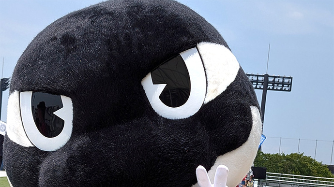 グランパスJrもメインスタンド前でお出迎え