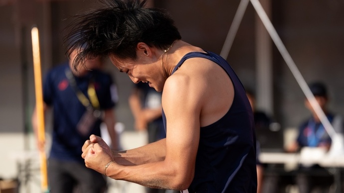 【第110回日本選手権】渾身のガッツポーズを見せた宮尾真仁