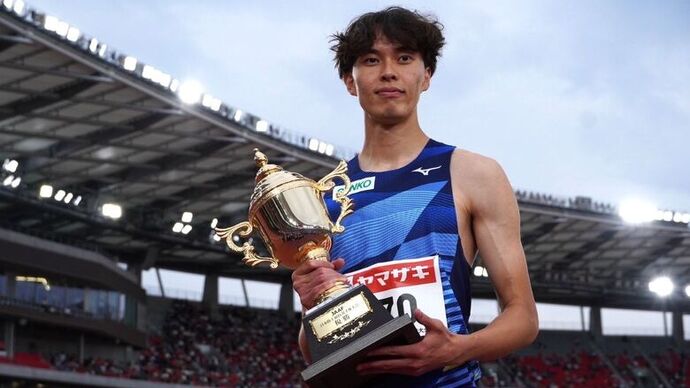 【第110回日本選手権】男子走高跳　決勝：「勝つことだけに集中」。優勝を決めてアジア大会に内定した坂井宏和（センコー・東　京）