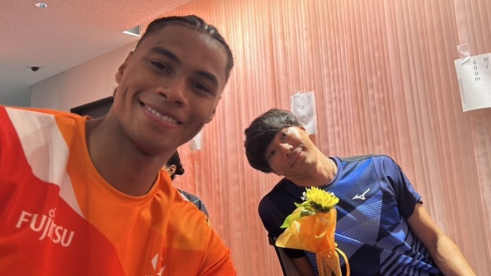 【第110回日本選手権】DAY3 表彰式：オフショット(中島佑気ジョセフ・佐藤風雅)