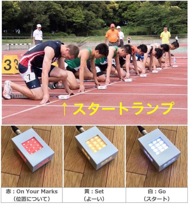 スタートランプ(日本陸上競技連盟HPより引用)