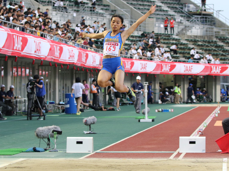 第102回日本選手権 女子走幅跳 1位 高良彩花選手 園田高 兵庫 コメント 日本陸上競技連盟公式サイト