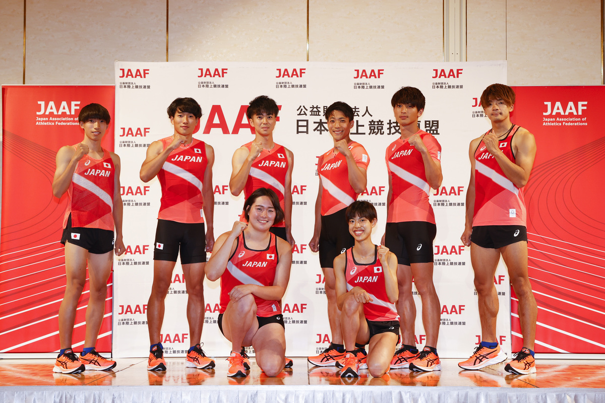 東京オリンピック 内定選手が誇りある日本代表ユニフォームをまとって登場 日本代表選手会見コメント 日本陸上競技連盟公式サイト