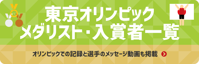 東京オリンピック メダリスト・入賞者一覧