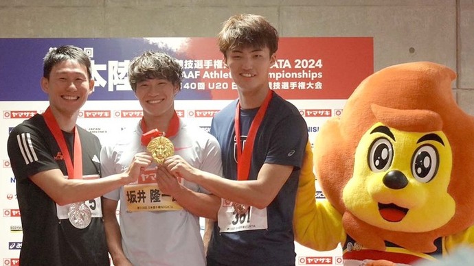 【第108回日本選手権】男子100m 表彰式