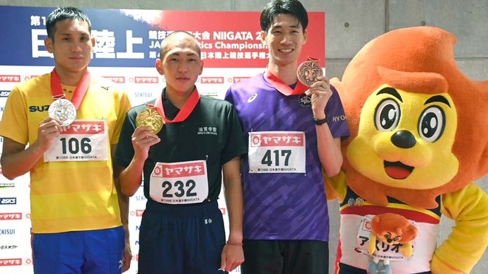 【第108回日本選手権】男子800m 表彰式